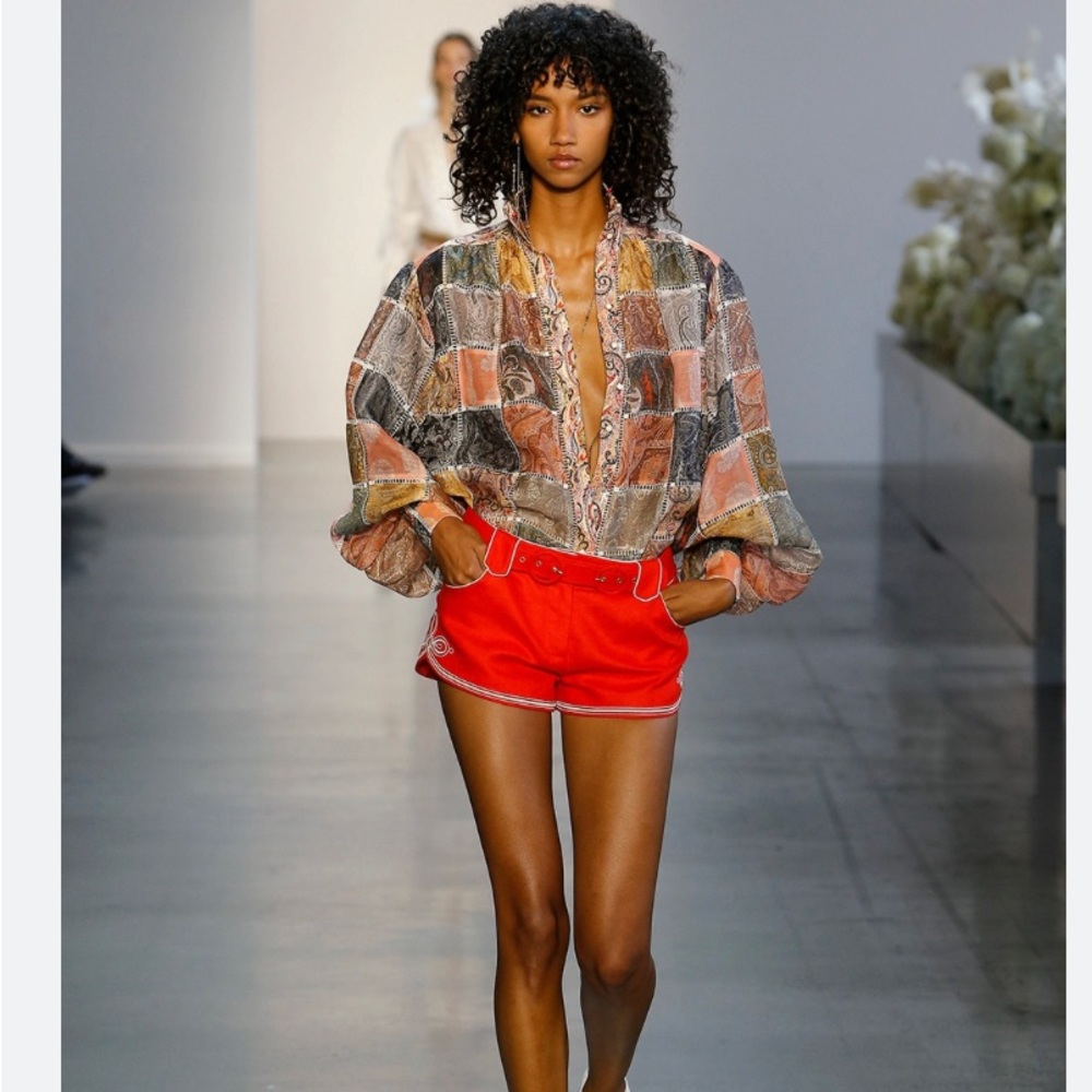 Zimmermann ninety six patchwork blouse